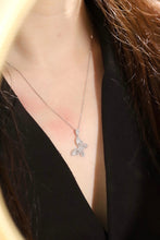 Load image into Gallery viewer, LUOWEND 18K White Gold Natural Diamond Pendant Necklace for Women