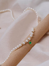 Load image into Gallery viewer, LUOWEND 18K Yellow Gold Real Natural Pearl Necklace for Women