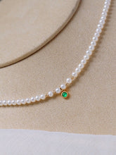 Load image into Gallery viewer, LUOWEND 18K Yellow Gold Real Natural Pearl Necklace for Women