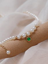 Load image into Gallery viewer, LUOWEND 18K Yellow Gold Real Natural Pearl Necklace for Women