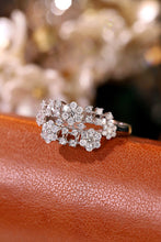 Load image into Gallery viewer, LUOWEND 18K White Gold Natural Diamond Ring for Women
