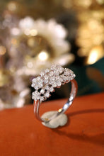 Load image into Gallery viewer, LUOWEND 18K White Gold Natural Diamond Ring for Women