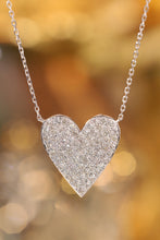 Load image into Gallery viewer, LUOWEND 18K White Gold Natural Diamond Pendant Necklace for Women