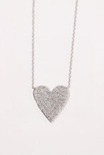 Load image into Gallery viewer, LUOWEND 18K White Gold Natural Diamond Pendant Necklace for Women