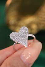 Load image into Gallery viewer, LUOWEND 18K White Gold Natural Diamond Ring for Women