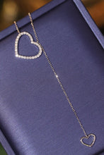 Load image into Gallery viewer, LUOWEND 18K White Gold Natural Diamond Necklace for Women