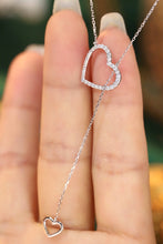 Load image into Gallery viewer, LUOWEND 18K White Gold Natural Diamond Necklace for Women