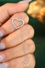 Load image into Gallery viewer, LUOWEND 18K White Gold Natural Diamond Necklace for Women