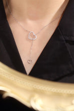 Load image into Gallery viewer, LUOWEND 18K White Gold Natural Diamond Necklace for Women