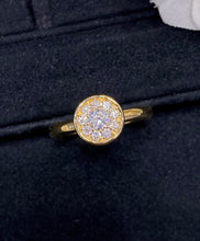 Load image into Gallery viewer, LUOWEND 18K Yellow Gold Real Natural Diamond Ring for Women