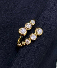 Load image into Gallery viewer, LUOWEND 18K Yellow Gold Real Natural Diamond Ring for Women
