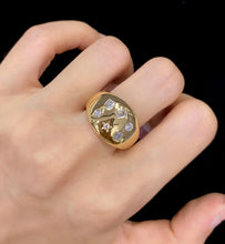 Load image into Gallery viewer, LUOWEND 18K Yellow Gold Real Natural Diamond Ring for Women