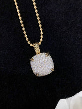 Load image into Gallery viewer, LUOWEND 18K Yellow Gold Real Natural Diamond Pendant Necklace for Women