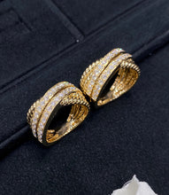 Load image into Gallery viewer, LUOWEND 18K Yellow Gold Real Natural Diamond Ring for Women
