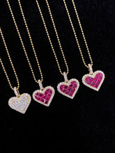 Load image into Gallery viewer, LUOWEND 18K Yellow Gold Real Natural Diamond Pendant Necklace for Women