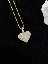 Load image into Gallery viewer, LUOWEND 18K Yellow Gold Real Natural Diamond Pendant Necklace for Women