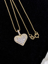 Load image into Gallery viewer, LUOWEND 18K Yellow Gold Real Natural Diamond Pendant Necklace for Women