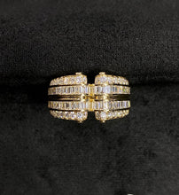 Load image into Gallery viewer, LUOWEND 18K Yellow Gold Real Natural Diamond Ring for Women