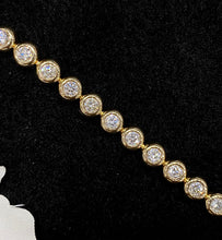 Load image into Gallery viewer, LUOWEND 18K Yellow Gold Real Natural Diamond Bracelet for Women