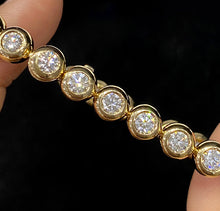 Load image into Gallery viewer, LUOWEND 18K Yellow Gold Real Natural Diamond Bracelet for Women