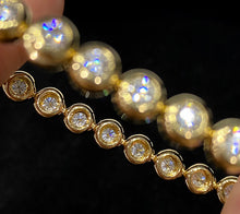 Load image into Gallery viewer, LUOWEND 18K Yellow Gold Real Natural Diamond Bracelet for Women