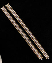 Load image into Gallery viewer, LUOWEND 18K White and Yellow Gold Real Natural Diamond Bracelet for Women