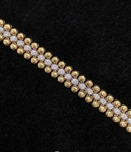 Load image into Gallery viewer, LUOWEND 18K White and Yellow Gold Real Natural Diamond Bracelet for Women