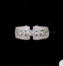 Load image into Gallery viewer, LUOWEND 18K White Gold Real Natural Diamond Ring for Women