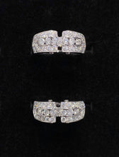 Load image into Gallery viewer, LUOWEND 18K White Gold Real Natural Diamond Ring for Women