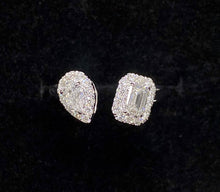 Load image into Gallery viewer, LUOWEND 18K White Gold Real Natural Diamond Ring for Women