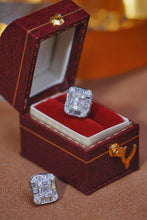 Load image into Gallery viewer, LUOWEND 18K White Gold Real Natural Diamond Stud Earrings for Women