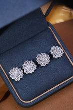 Load image into Gallery viewer, LUOWEND 18K White Gold Real Natural Diamond Earring for Women
