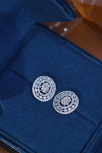 Load image into Gallery viewer, LUOWEND 18K White Gold Real Natural Diamond Stud Earrings for Women