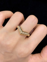 Load image into Gallery viewer, LUOWEND 18K White and Yellow Gold Real Natural Diamond Ring for Women
