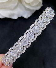 Load image into Gallery viewer, LUOWEND 18K White Gold Real Natural Diamond Bracelet for Women