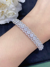 Load image into Gallery viewer, LUOWEND 18K White Gold Real Natural Diamond Bracelet for Women