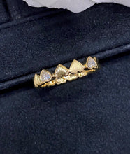 Load image into Gallery viewer, LUOWEND 18K Yellow Gold Real Natural Diamond Ring for Women