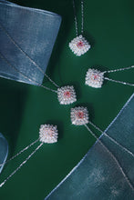 Load image into Gallery viewer, LUOWEND 18K White Gold Real Natural Pink Diamond Pendant Necklace for Women