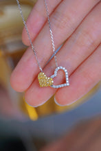 Load image into Gallery viewer, LUOWEND 18K White Gold Real Natural Diamond Pendant Necklace for Women