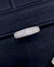 Load image into Gallery viewer, LUOWEND 18K White Gold Real Natural Diamond Ring for Women