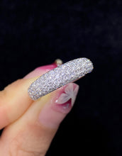 Load image into Gallery viewer, LUOWEND 18K White Gold Real Natural Diamond Ring for Women