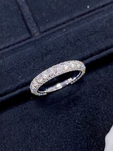 Load image into Gallery viewer, LUOWEND 18K White Gold Real Natural Diamond Ring for Women