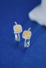 Load image into Gallery viewer, LUOWEND 18K White Gold Real Natural Yellow Diamond Ring for Women