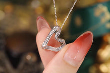 Load image into Gallery viewer, LUOWEND 18K White Gold Real Natural Diamond Pendant Necklace for Women