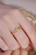 Load image into Gallery viewer, LUOWEND 18K Yellow Gold Real Natural Yellow Diamond Ring for Women