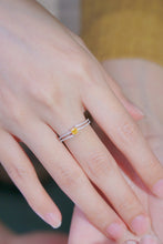 Load image into Gallery viewer, LUOWEND 18K White Gold Real Natural Yellow Diamond Ring for Women