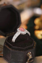Load image into Gallery viewer, LUOWEND 18K White Gold Real Natural Pink Diamond Ring for Women