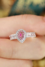 Load image into Gallery viewer, LUOWEND 18K White Gold Real Natural Pink Diamond Ring for Women