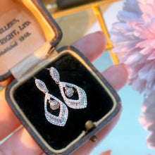 Load image into Gallery viewer, LUOWEND 18K White Gold Natural Diamond Necklace for Women