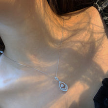 Load image into Gallery viewer, LUOWEND 18K White Gold Natural Diamond Necklace for Women